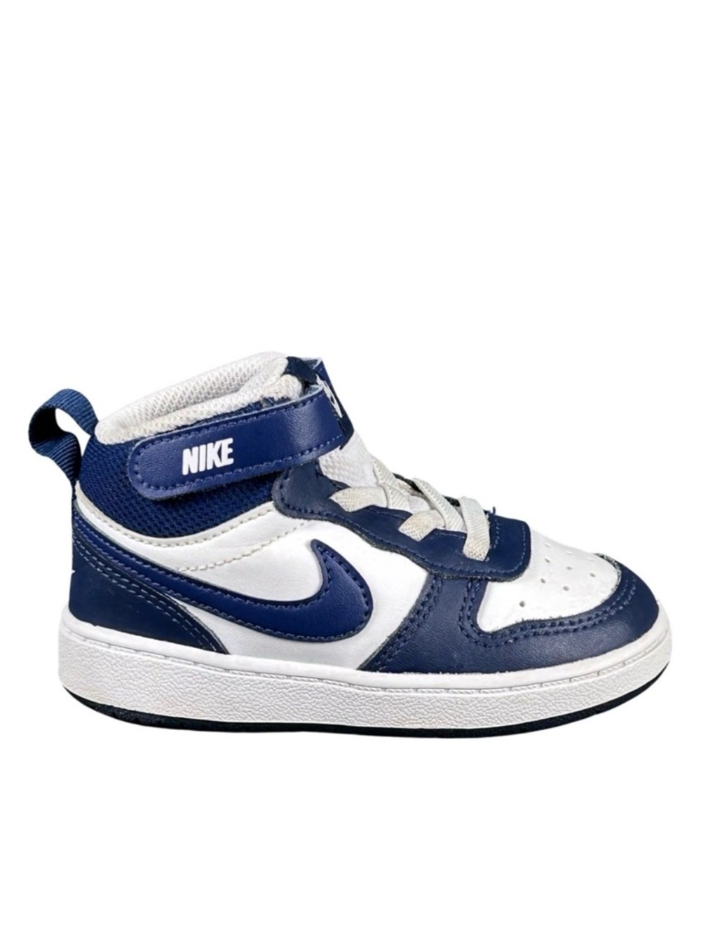 Nike Court Borough Mid 2 Toddler Sneakers White Navy CD7784-107 Size 7C